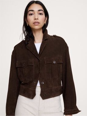 ARCHIVE REISSUE SUEDE DOUBLE POCKET JACKET (deep coffee - camera not picking up)